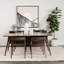 Dey Solid Wood Slat Back Arm Chair in Dark Brown