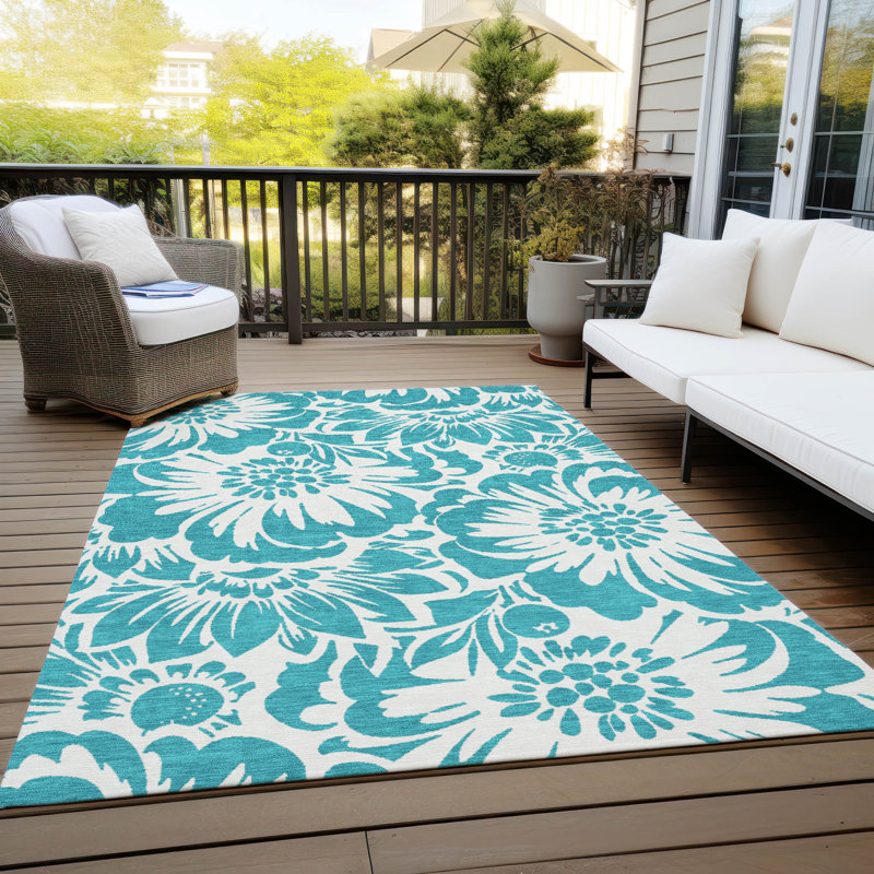 Tapis intérieur / extérieur Alfonzo avec envers antidérapant, Rectangle 8 pi x 10 pi