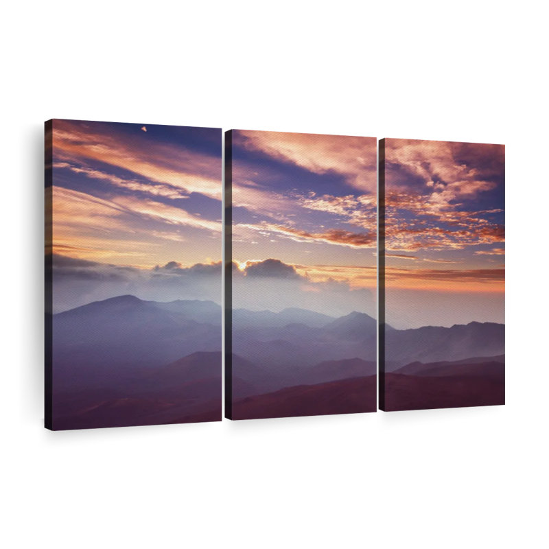 «Haleakala Misty Sunrise» sur, H 24 po x l 38 po x P 1,25 po