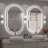 Molly Frameless LED Front Light and Back Light 3 Colors Dimmable Anti-Fog Oval Wall Bathroom Vanity Mirror-1724481905