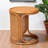 Demetric Large Bohemian Honey Rattan End Table-2093963594