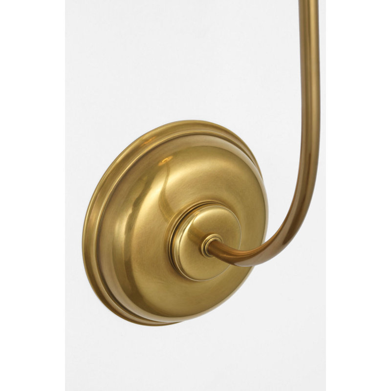 Vendome 26" Single Sconce with Linen Shade, Hand-Rubbed Antique Brass
