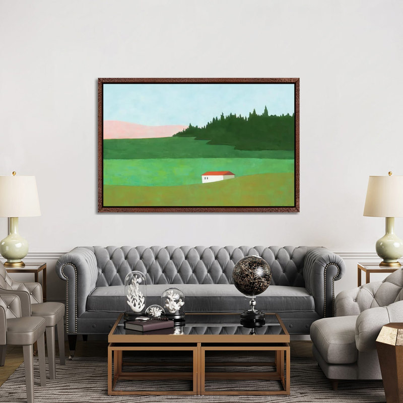 Geffen by Itzu Rimmer - Painting on Canvas, 152.5 cm H x 101.5 cm W, Classic Brown Wood Framed