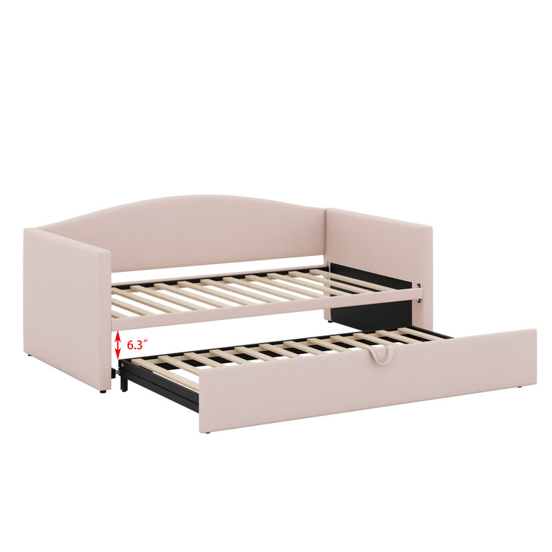 Lit de jour avec couchette extensible, Rose