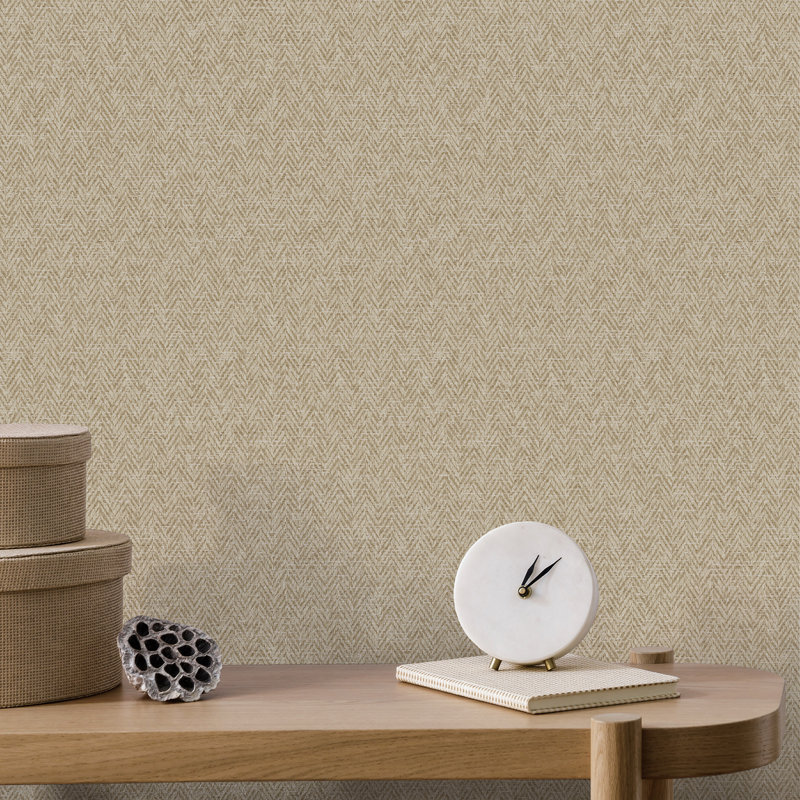 Judd Wheat Chevron Wallpaper