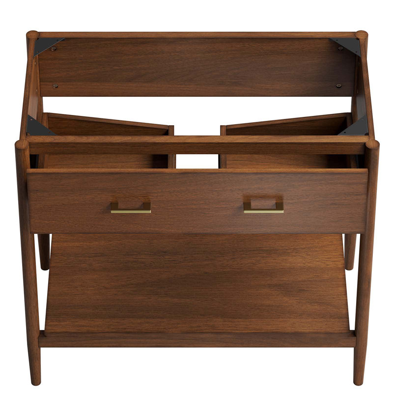 Base de meuble-lavabo simple 35,5 po Modway Zaire, Noyer