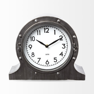 Quartz movement / Crystal Tabletop Clock in Brown