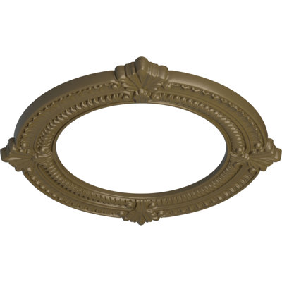 Médaillon de plafond Endurathane Stockport, DE 11 3/4 po x P 3/8 po, finition platine peinte à la main