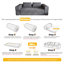 Canapé-lit avec coussin rectangulaire et coussins, fauteuil convertible, canapé de plancher et matelas de couchage, canapé-lit pliant en mousse à mémoire de forme pour chambre à coucher-2101490201