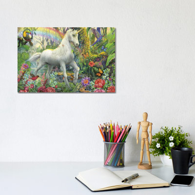 Rainbow Unicorn by Ed Wargo - Wrapped Canvas Gallery-Wrapped Canvas Giclée