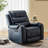 PU Leather Manual Massage and Heat Recliner Chair Single Sofa with Diamond Stitching-1210980689