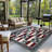 Leksi American Patchwork Patriotic Area Rug-1170894572