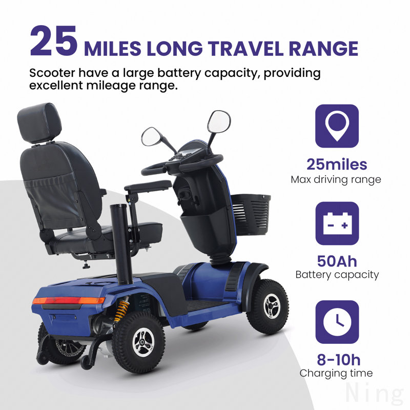S500-Bleu Scooter de mobilité robuste