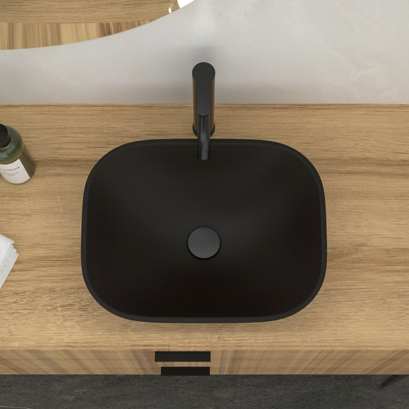 Tempered Glass Bathroom Sink With Matte Black Faucet And Functional Pop-Up Drain - Suits Different Decor Vessel Ideal For Dressing Room