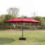 Grand parasol rectangulaire double 15 x 9 pi pour l'extérieur avec lumière et base - rouge-862308455