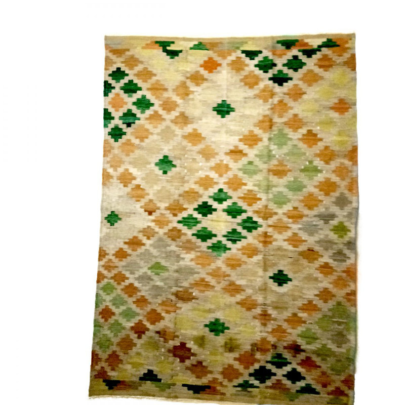 Remer Rectangle 170 cm x 240 cm Geometric Hand Woven Kilim Area Rug, Wool