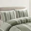 Housse de couette King/King en coton rayé blanc, 3 pièces