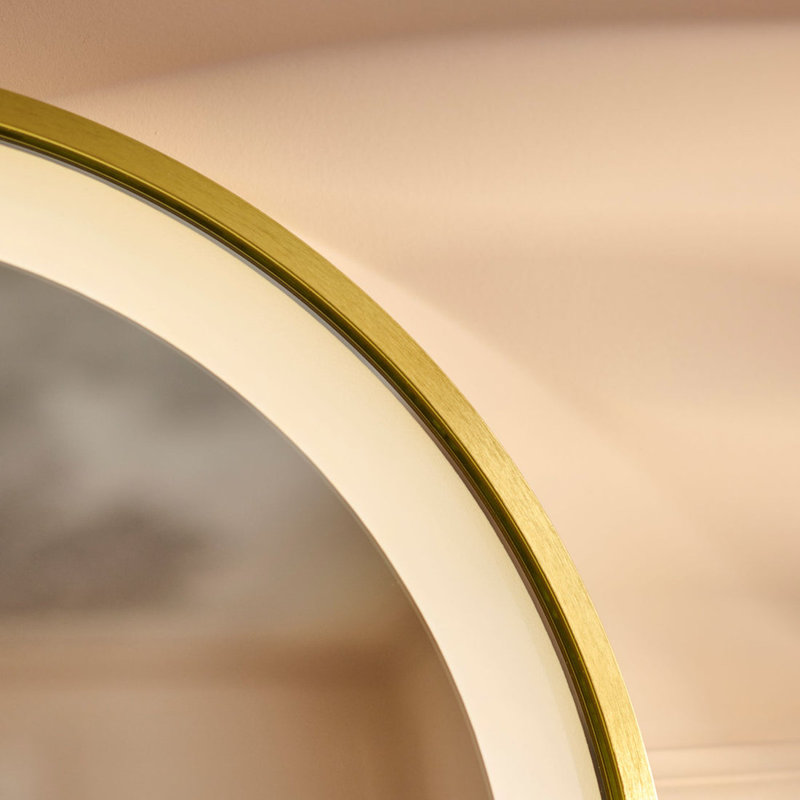 Aluminium Arch Mirror, Gold