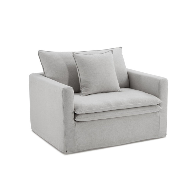 Chaise transitionnelle l 47 po, gris clair, Gris clair