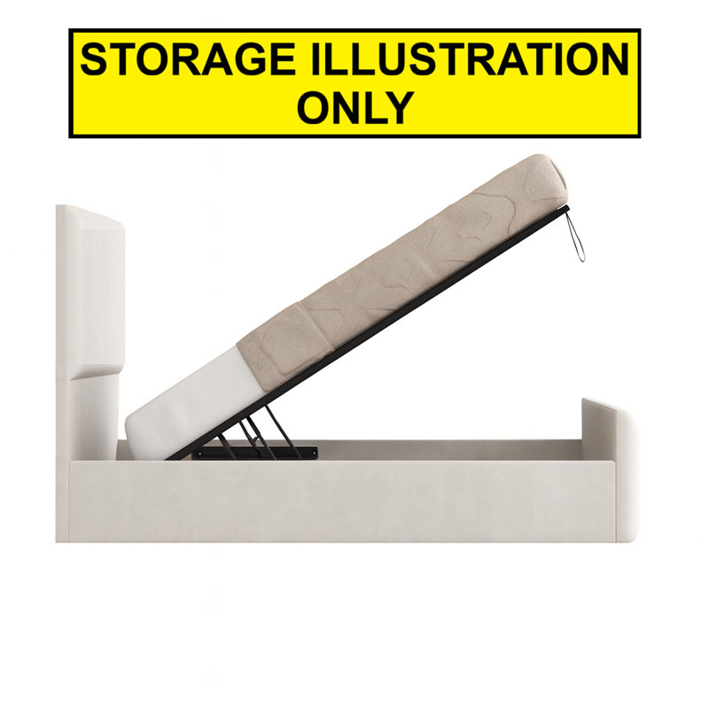 Arizona Chappory Storage Bed, Single (3'), Cream
