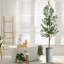 Arbre artificiel dans un pot de fleurs moderne, décoration d'arbre en soie d'olivier artificiel (pot et arbre)-938195093-925170724