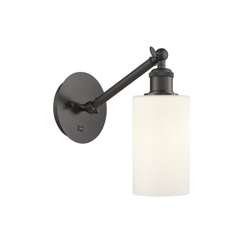Shauna Armed Sconce, Matte White, LED, Oil Rubbed Bronze