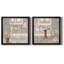 «Blush Bath Sink I», ensemble de 2 reproductions d'art sur toile-52923350-52923368