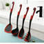 Ensemble 10 pièces d'ustensiles de cuisine en nylon avec poignées en TPE, cuillères Spatula Turner antiadhésives pour la cuisson et la friture