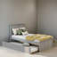 Structure de lit plateforme simple avec lit gigogne Eya-1054507172