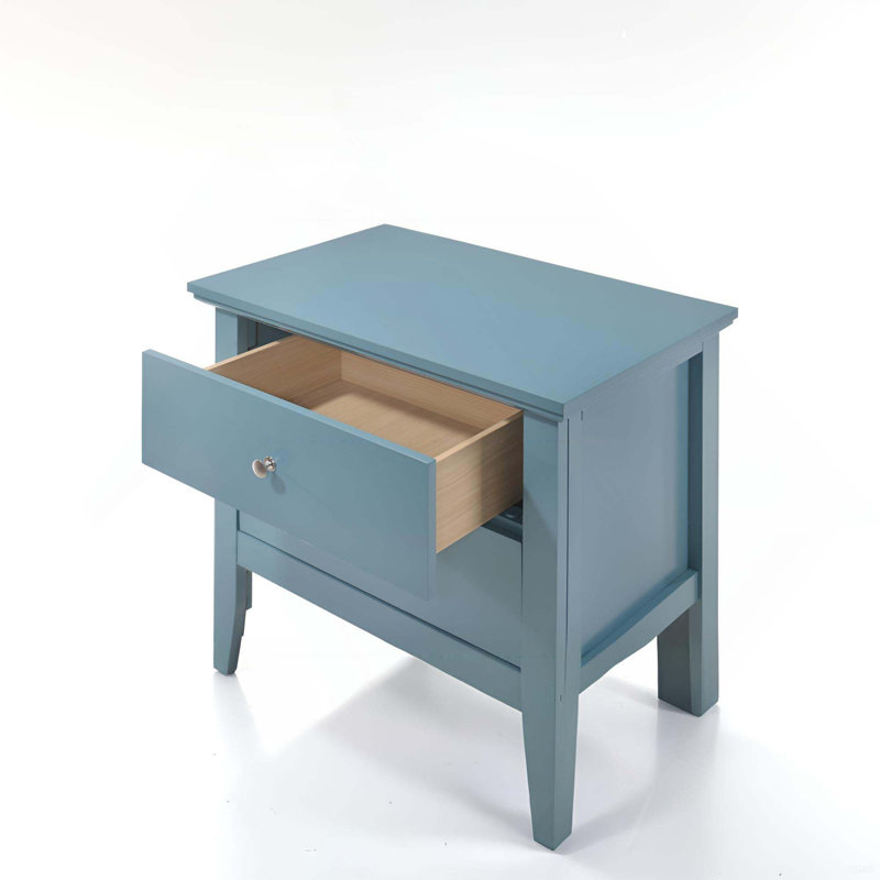 Table de chevet transitionnelle élégante avec 2 tiroirs de rangement pour un accès facile aux articles essentiels et une installation rapide