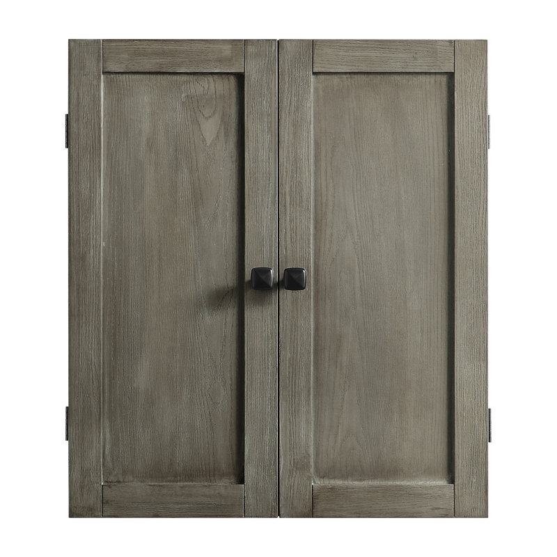 Jeu de fléchettes et armoire avec fléchettes, Brume argentée