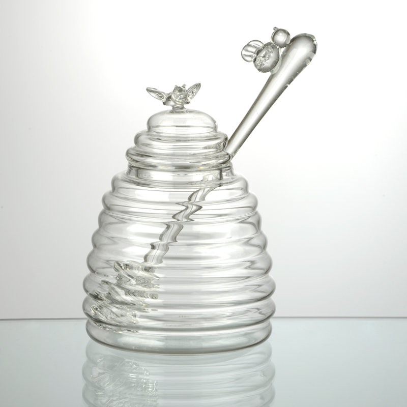 Glass Honey Pot
