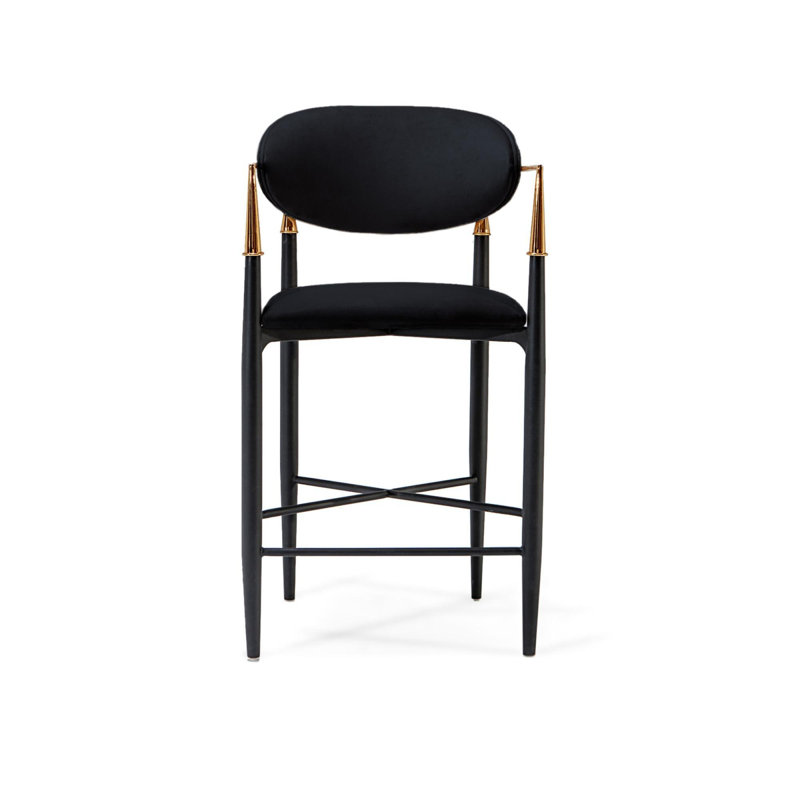 Tabouret de comptoir Roubi, Noir
