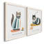 Coffee Cats I - ensemble de 2 reproductions d'art textuel sur toile-75514210-75514233