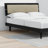 Benoni Wooden Bed With Taupe Cushion-107276660-107276662