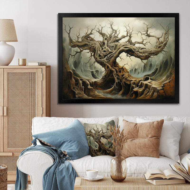 «Tw torsed Roots», impression sur toile, H 12 po x l 20 po x P 1 po, Cadre photo noir