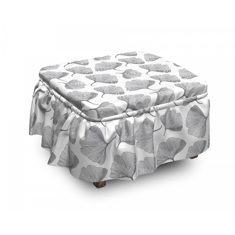 Housse pour repose-pieds minimaliste en feuille de nature minimaliste