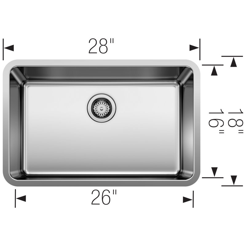 Évier de cuisine en acier inoxydable encastrable 28 po Formera