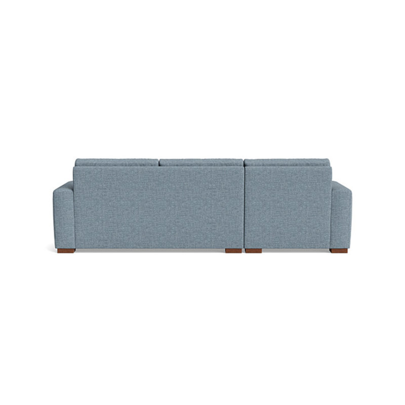Couch Potato Chaise Sectional, Left Hand Facing, Performance Weave - Aubergine