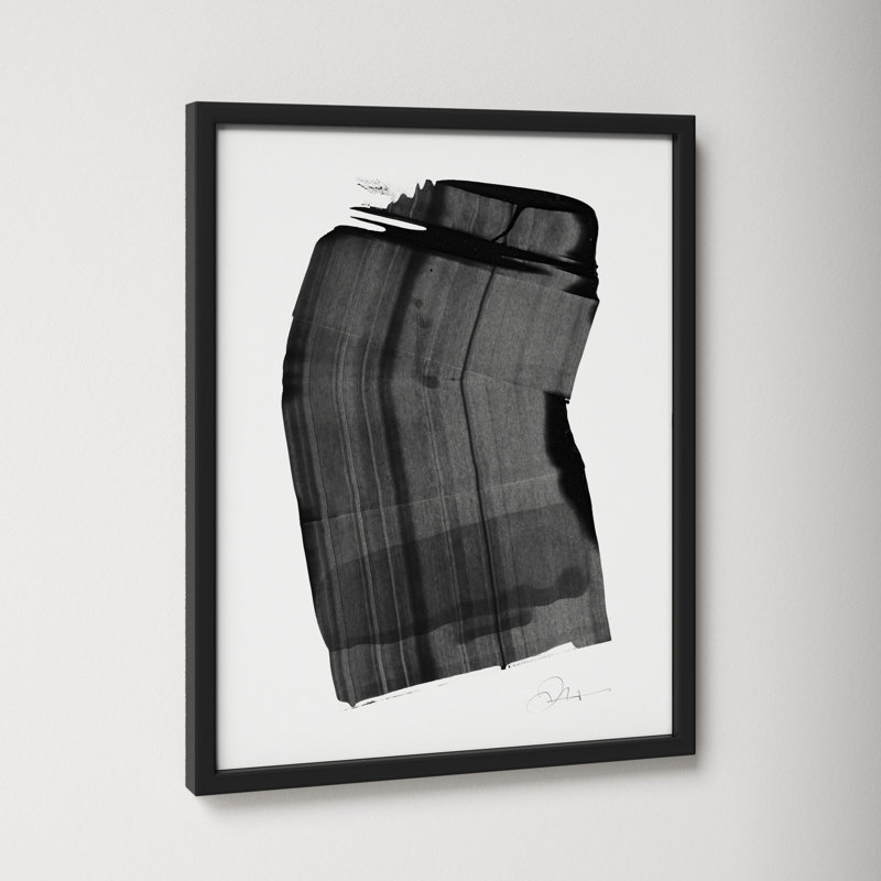 Brushstroke 1 by Jacques Pilon, Black, 20" H x 16" W x 1.25" D