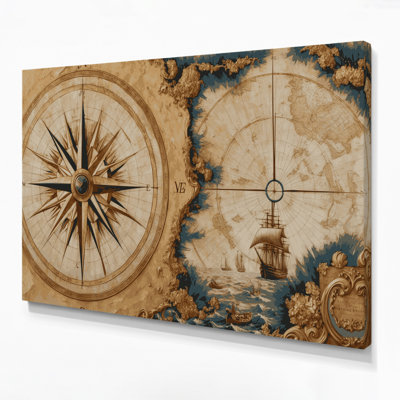 Transport, cartes et cartes marines sur toile brune