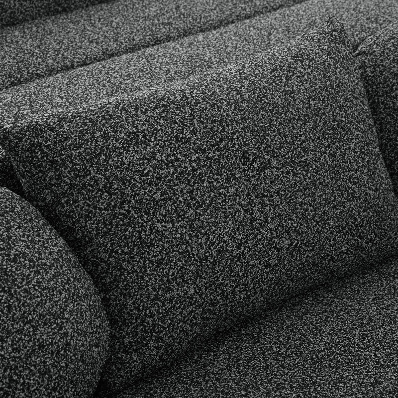 Canapé modulaire Boneless Couch, Bouclé noir