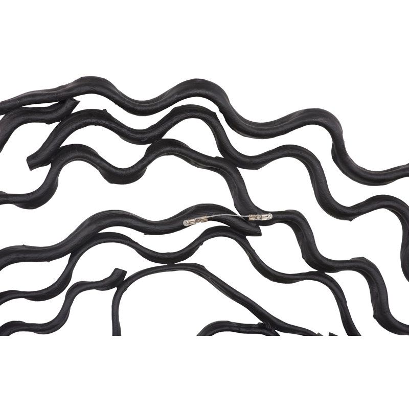 Vine Wall Flower, Large, Black