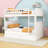 Full Over Full Bunk Bed With Twin Trundle, Guardrails And Ladder, Convertible Into Separate Beds-1798393929