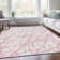 Premium Machine Washable Prisco Pink Rug