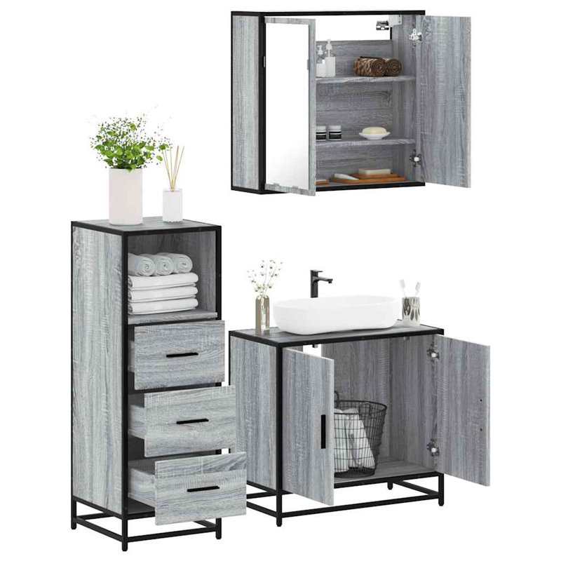 Bathroom Furniture Suite, Grey 1
