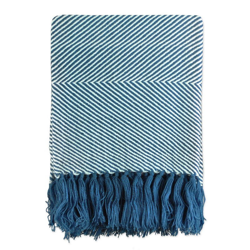 Jeté de luxe , Chevron bleu
