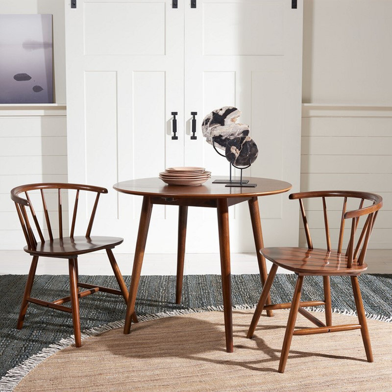 Mishka Round Dining Table, Walnut