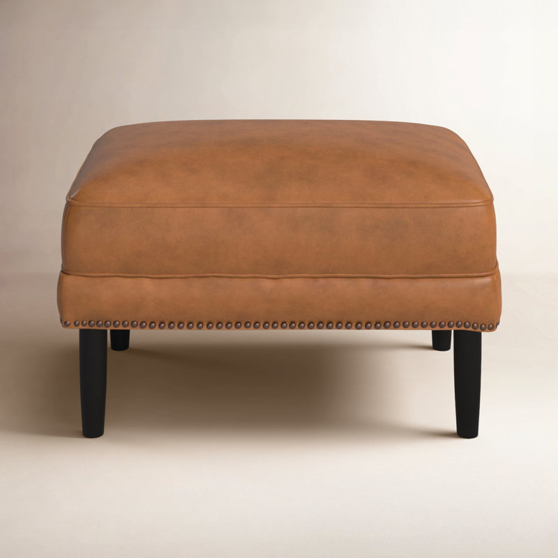 Woodford Top Grain Genuine Leather Ottoman