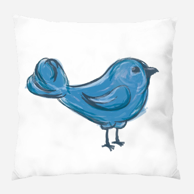 Coussin décoratif aquarelle Polson, Microsuède, Intérieur